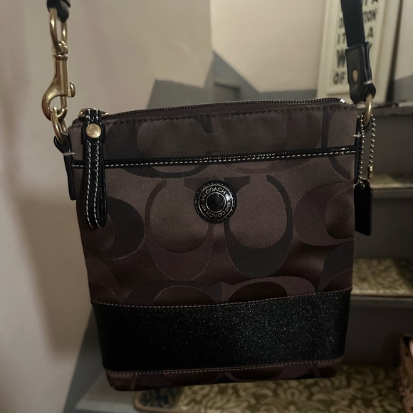 Coach Brown and Black Crossbody Bag - Picture 8 of 11